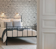 R10963 Brick Wall White Panorama Mural by Rebel Walls