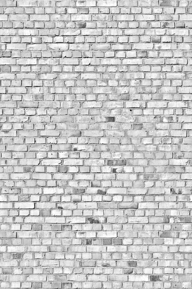 R10963 Brick Wall White Panorama Mural by Rebel Walls