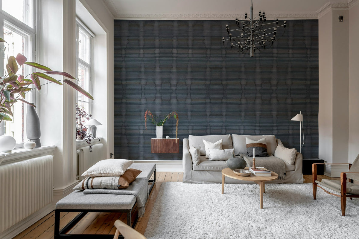 R11031 Watery Wall Midnight Blue Panorama Mural by Rebel Walls