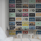 R11042 Mixed Tape Panorama Mural by Rebel Walls