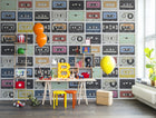 R11042 Mixed Tape Panorama Mural by Rebel Walls