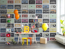 R11042 Mixed Tape Panorama Mural by Rebel Walls