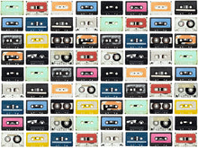 R11042 Mixed Tape Panorama Mural by Rebel Walls