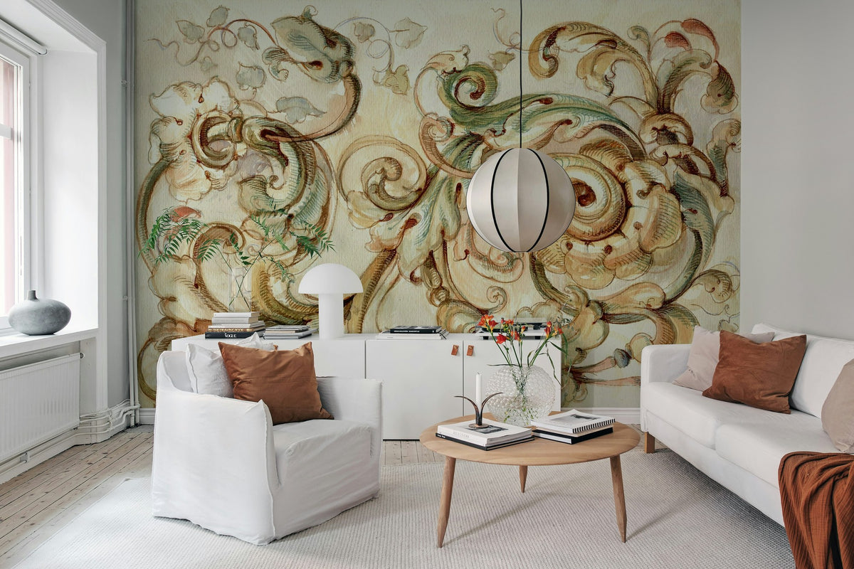 R11151 Baroque Panorama Mural by Rebel Walls