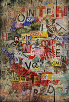 R11201 Newspaper Clippings Panorama Mural by Rebel Walls