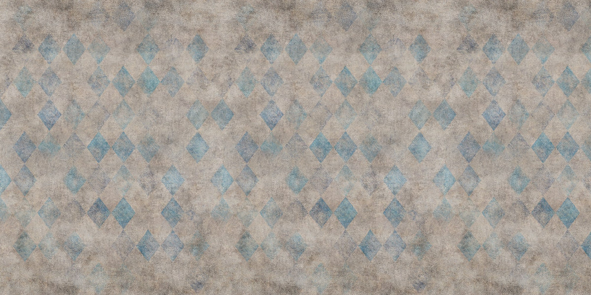 R11411 Patinated Diamonds Panorama Mural by Rebel Walls