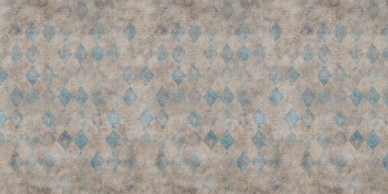 R11411 Patinated Diamonds Panorama Mural by Rebel Walls