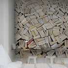 R11511 Books Panorama Mural by Rebel Walls