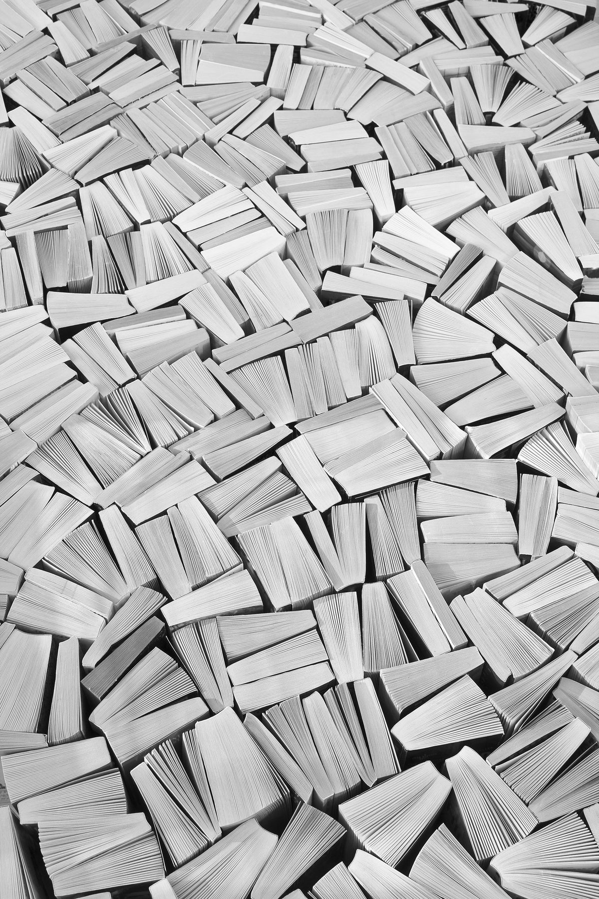 R11513 Books White Panorama Mural by Rebel Walls