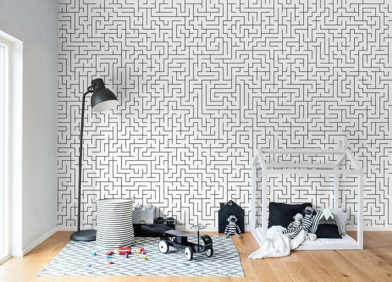 R11531 Maze Panorama Mural by Rebel Walls