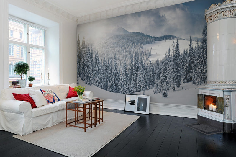 R11571 Winter Panorama Mural by Rebel Walls