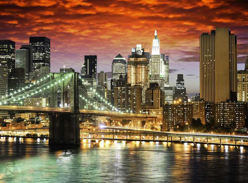 R11651 Brooklyn Bridge Panorama Mural by Rebel Walls