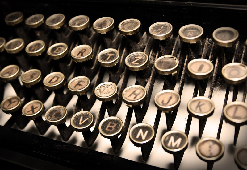 R11851 Typewriter Panorama Mural by Rebel Walls