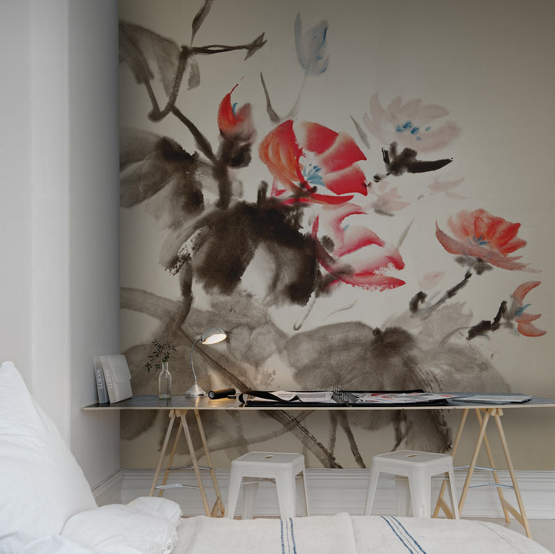 R11951 Asia in Bloom Panorama Mural by Rebel Walls
