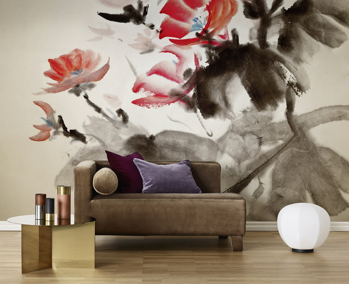 R11951 Asia in Bloom Panorama Mural by Rebel Walls