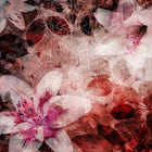 R12063 Garden of Dreams Red Panorama Mural by Rebel Walls