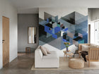 R12312 Fractal Blue Panorama Mural by Rebel Walls