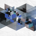 R12312 Fractal Blue Panorama Mural by Rebel Walls