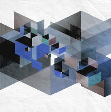 R12312 Fractal Blue Panorama Mural by Rebel Walls