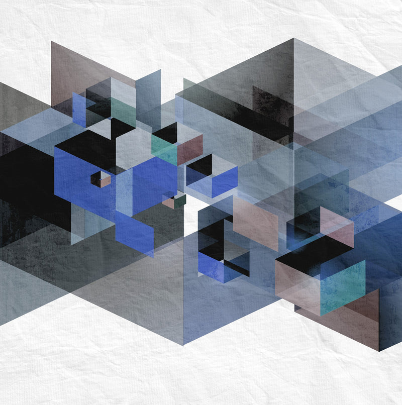 R12312 Fractal Blue Panorama Mural by Rebel Walls