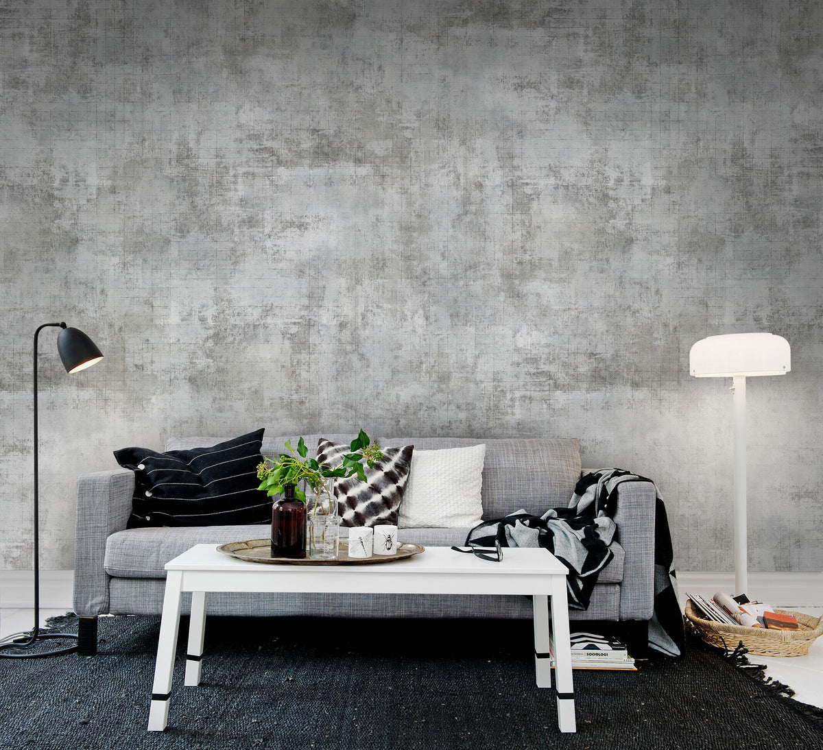 R12361 Squared Painting Panorama Mural by Rebel Walls