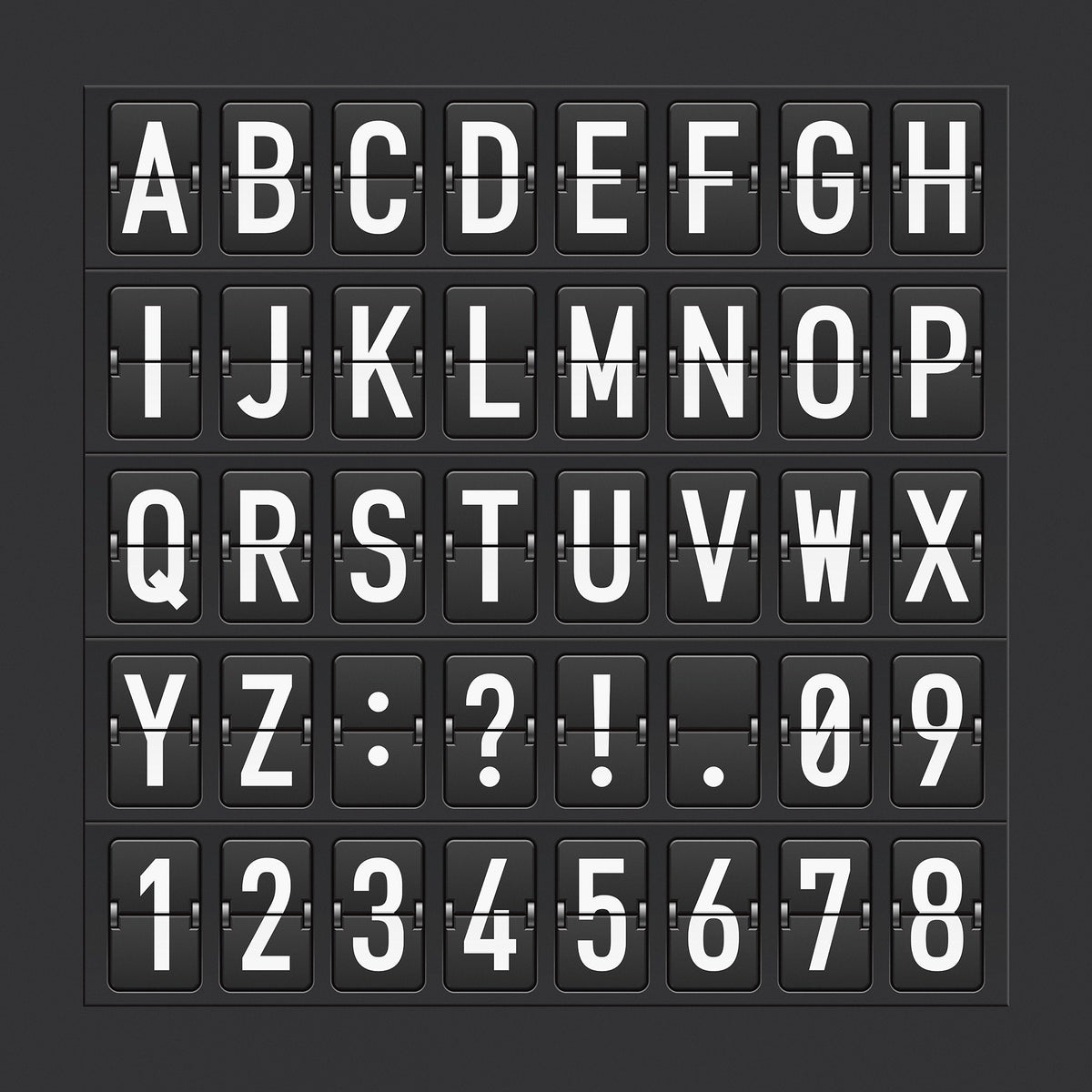 R12391 Departure Alphabet Panorama Mural by Rebel Walls