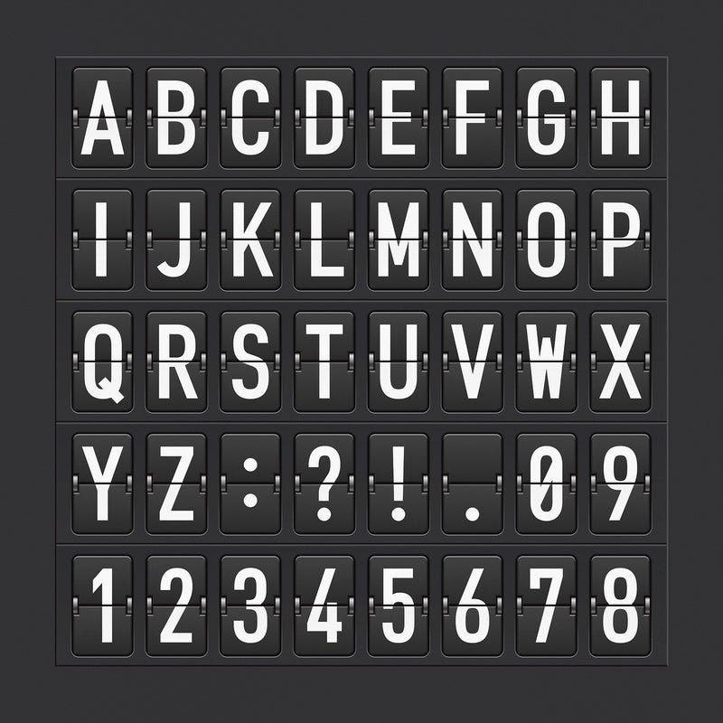 R12391 Departure Alphabet Panorama Mural by Rebel Walls