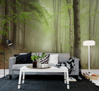 R12471 Forest Path Panorama Mural by Rebel Walls