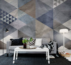 R12521 Quadrangle Blue Panorama Mural by Rebel Walls