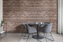 R12583 Horizontal Boards Brown Panorama Mural by Rebel Walls