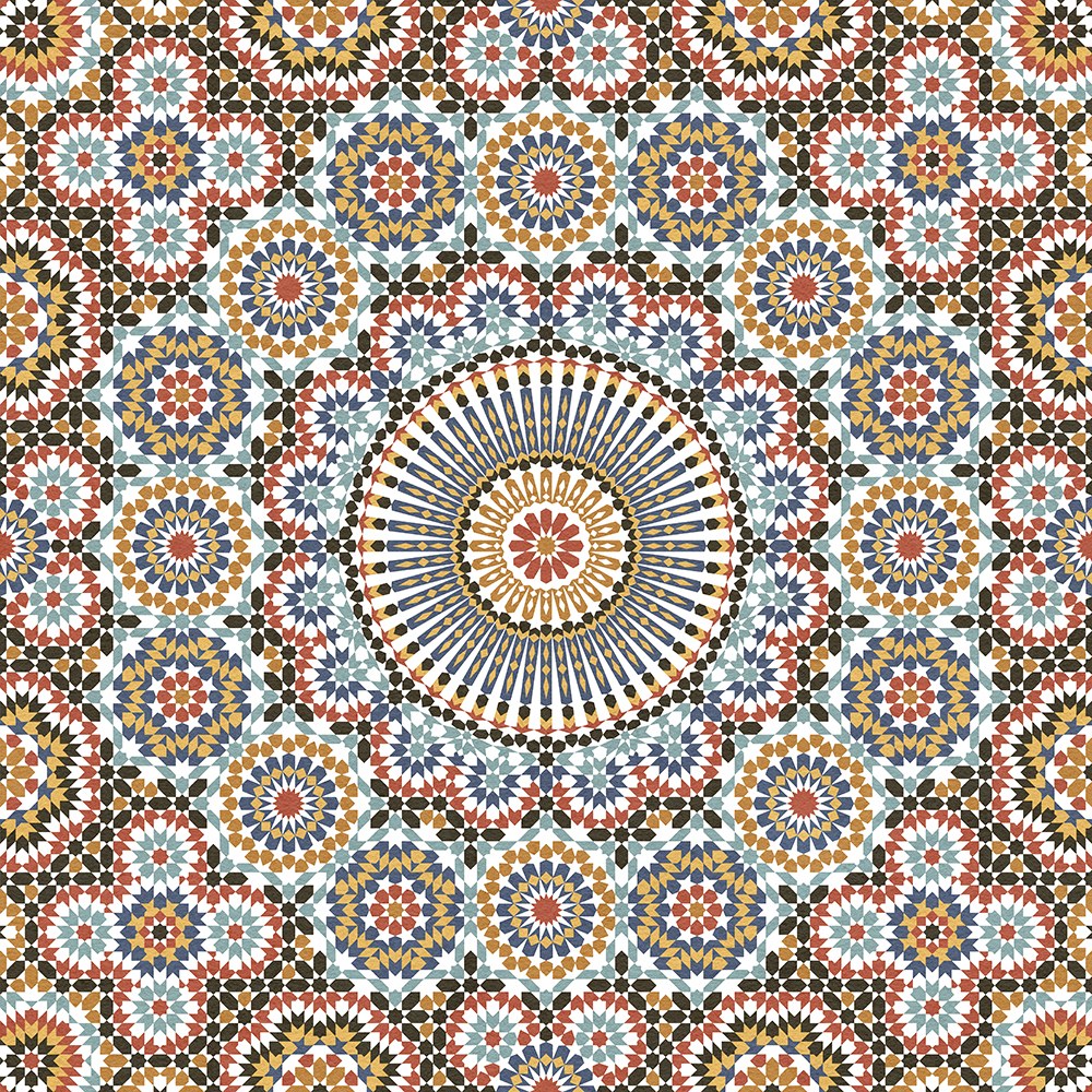 R12591 Geometric Pattern Panorama Mural by Rebel Walls