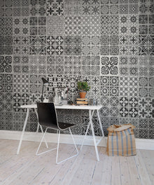 R12721 Marrakech Black Frontage Mural by Rebel Walls