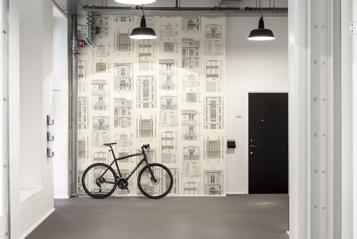 R12731 Architect Vintage Frontage Mural by Rebel Walls