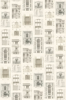 R12731 Architect Vintage Frontage Mural by Rebel Walls