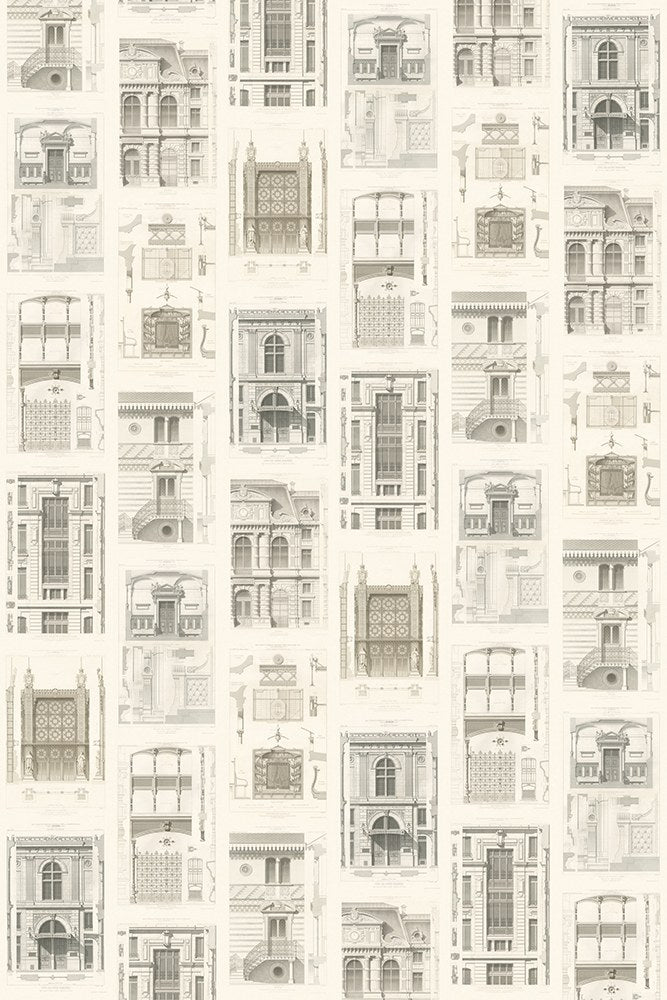 R12731 Architect Vintage Frontage Mural by Rebel Walls