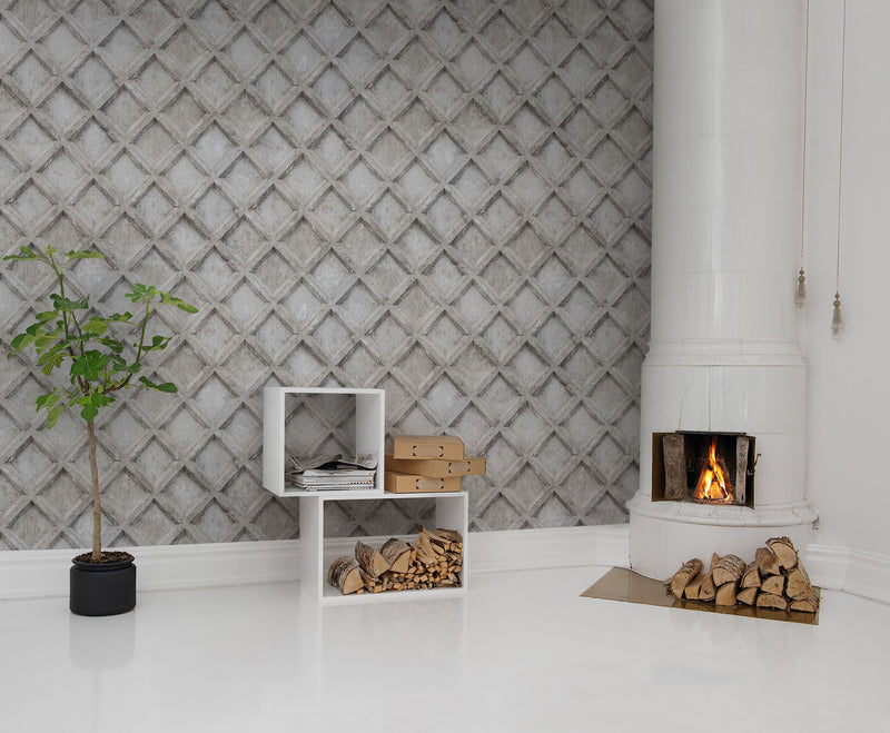 R12781 Concrete Trellis Frontage Mural by Rebel Walls