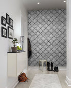 R12782 Concrete Trellis Gray Frontage Mural by Rebel Walls
