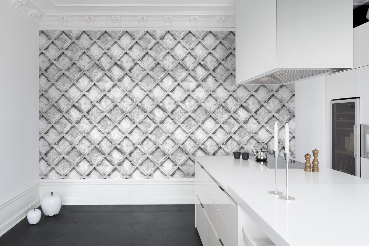 R12782 Concrete Trellis Gray Frontage Mural by Rebel Walls