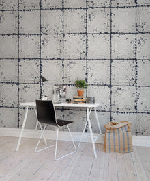 R12802 Tin Plates Nebraska, White Frontage Mural by Rebel Walls