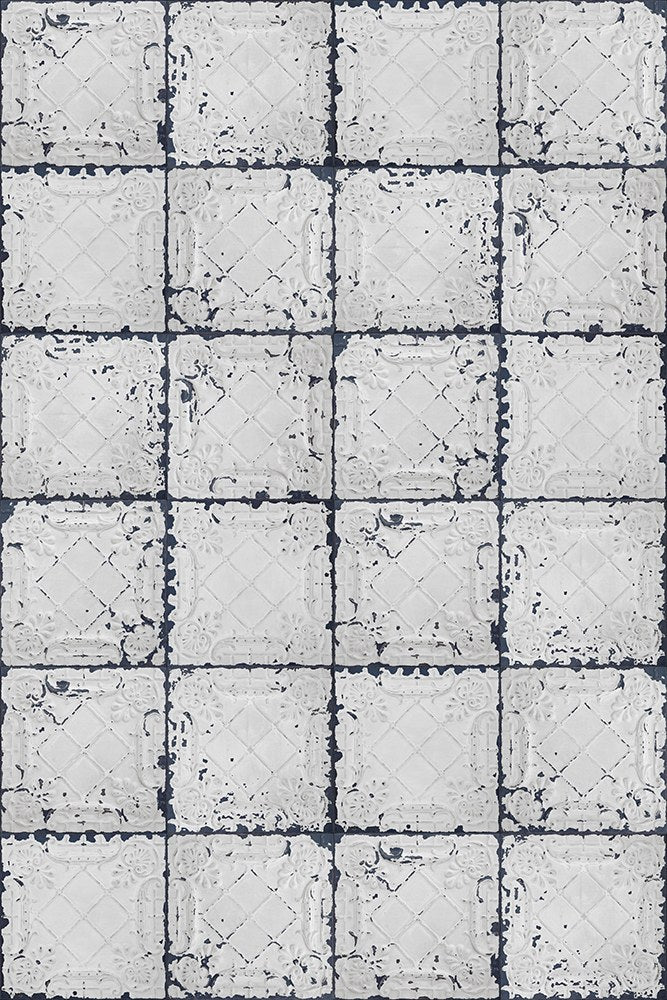 R12802 Tin Plates Nebraska, White Frontage Mural by Rebel Walls