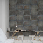 R12852 Tin Plates Black Frontage Mural by Rebel Walls