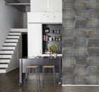 R12852 Tin Plates Black Frontage Mural by Rebel Walls