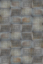 R12852 Tin Plates Black Frontage Mural by Rebel Walls