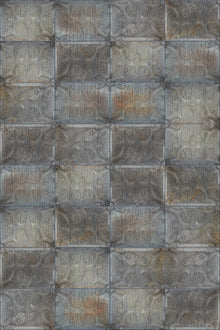 R12852 Tin Plates Black Frontage Mural by Rebel Walls