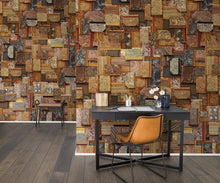 R12861 Vintage Books Cover Frontage Mural by Rebel Walls