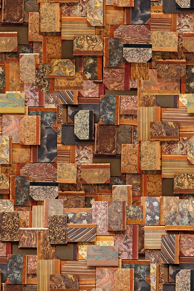 R12861 Vintage Books Cover Frontage Mural by Rebel Walls