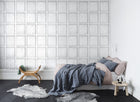 R12882 Panel White Frontage Mural by Rebel Walls