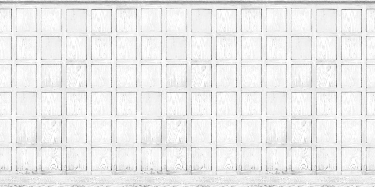 R12882 Panel White Frontage Mural by Rebel Walls