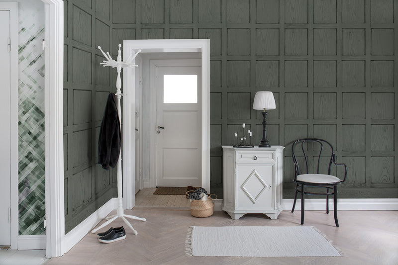 R12884 Panel Cambridge Green Palette Mural by Rebel Walls