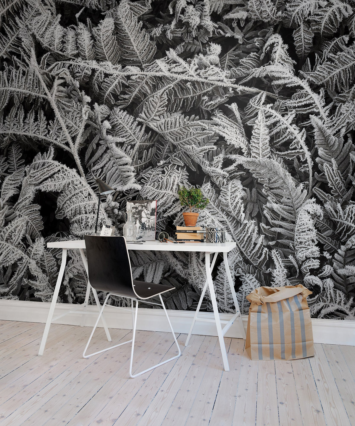 R12941 Frost Leaf Greenhouse Mural by Rebel Walls